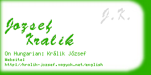 jozsef kralik business card