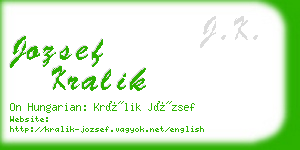 jozsef kralik business card